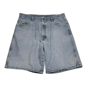 Wrangler 6CF6WRL 100% Cotton Light Wash Jean Shorts Men's 38‎ (Fits 36)